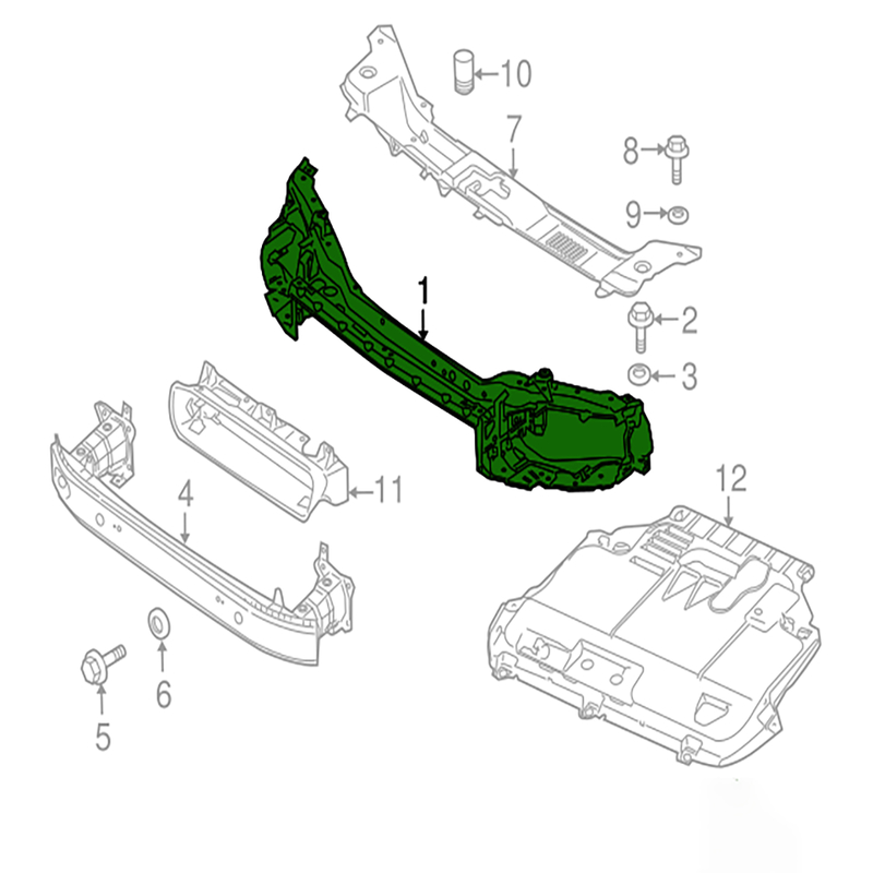 Womala หนุนเรเดียเตอร์ด้านหน้า OE 31335263 กรอบด้านหน้าสําหรับ Auto Parts S40 V50 C30